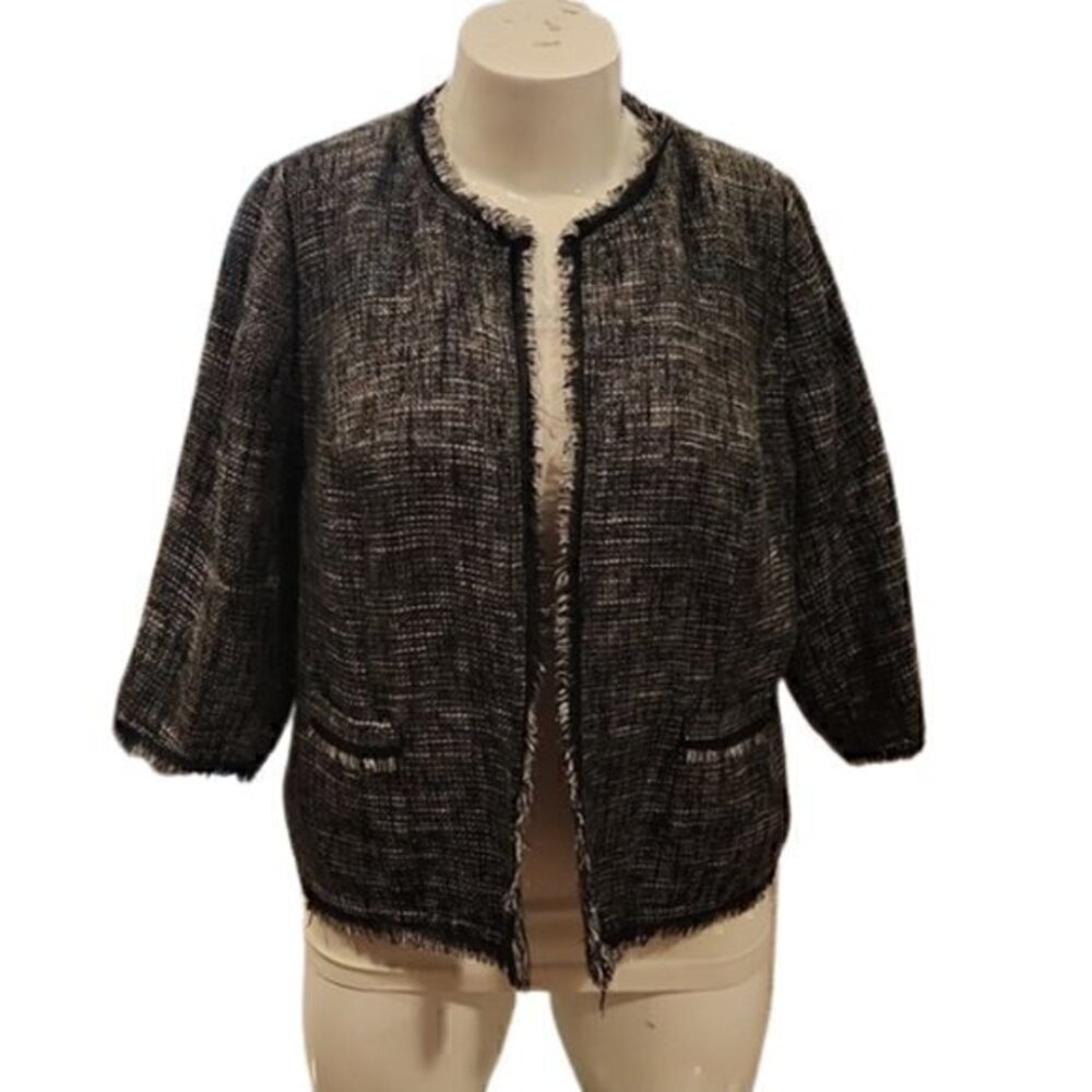 [Lane Bryant] Open Frill Blazer - Size 18